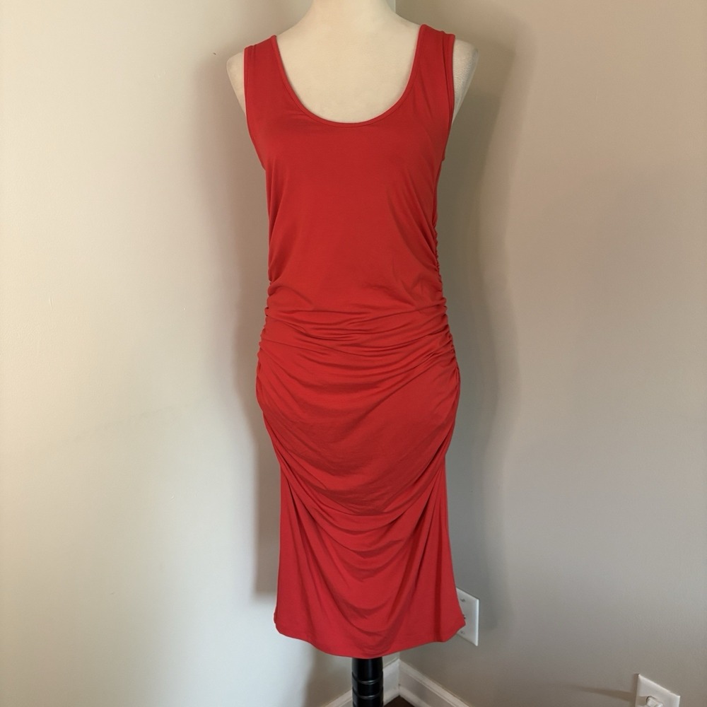 Isabella Oliver Ellis Maternity Dress NWT Poppy Red Tank Ruched Size 3, US 8